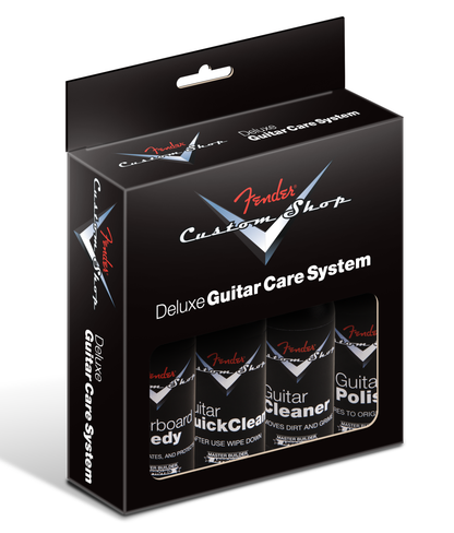 Fender Custom Shop Deluxe Guitar Care System, 4 Pack, Black 0990539000
