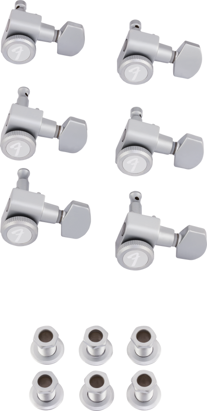Fender Locking Stratocaster®/Telecaster® Staggered Tuning Machines, Brushed Chrome (6) 0990818000