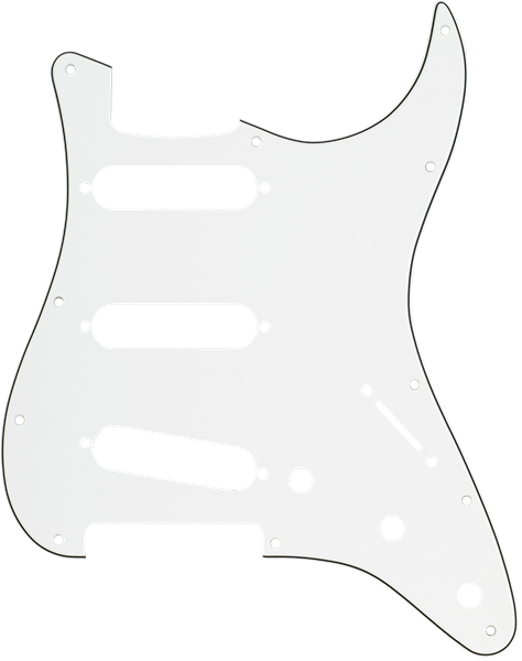 Fender Pickguard, Stratocaster® S/S/S, 11-Hole Mount, Parchment P/B/P, 3-Ply 0991374000