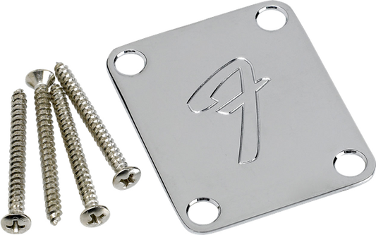 Fender 4-Bolt Vintage-Style Neck Plate "F" (Chrome) 0991448100