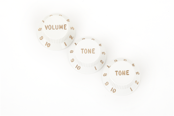 Fender Stratocaster® Knobs, White (Volume, Tone, Tone) (3) 0992035000