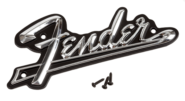 Fender® Black Panel Amplifier Logo, Silver/Black 0994093000