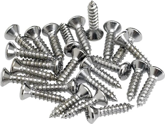 Fender Pickguard Control Plate Mounting Screws (24) (Chrome)
