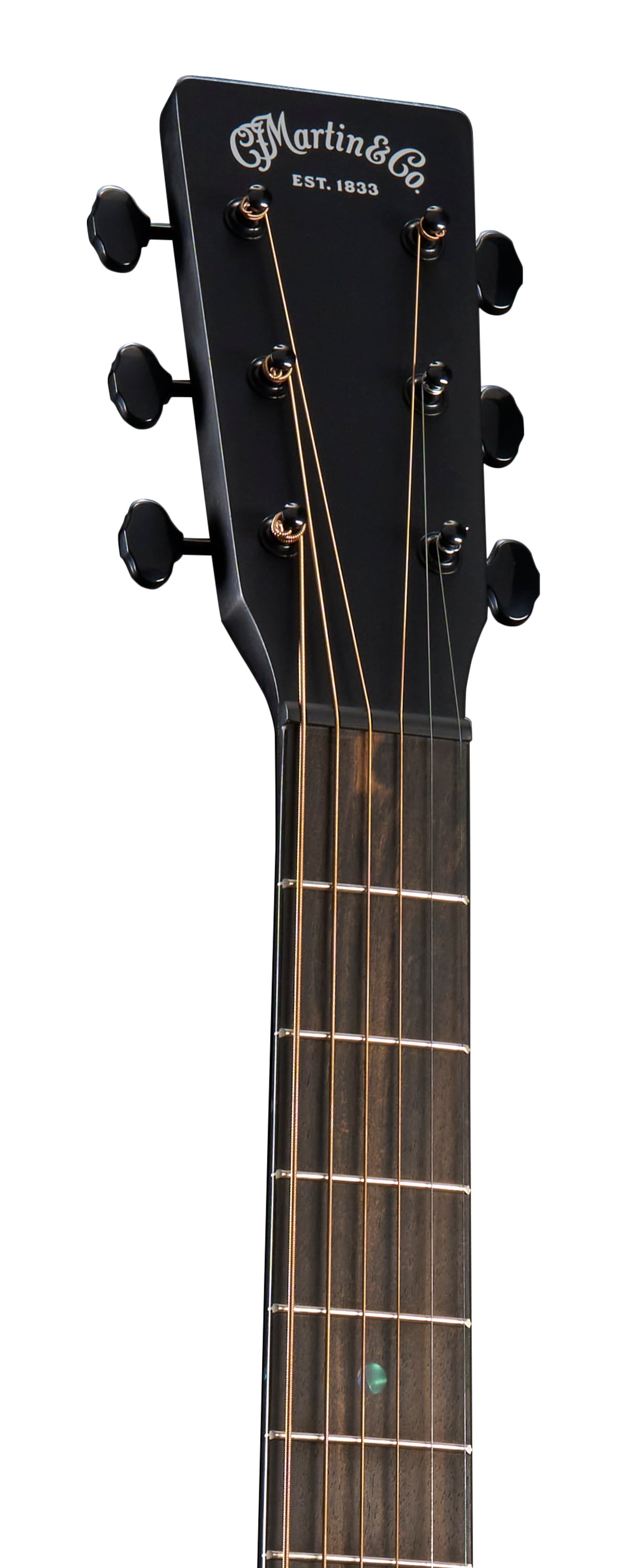Martin Road Series DC-10E Modern Black Acoustic-Electric Guitar with Softshell Case
