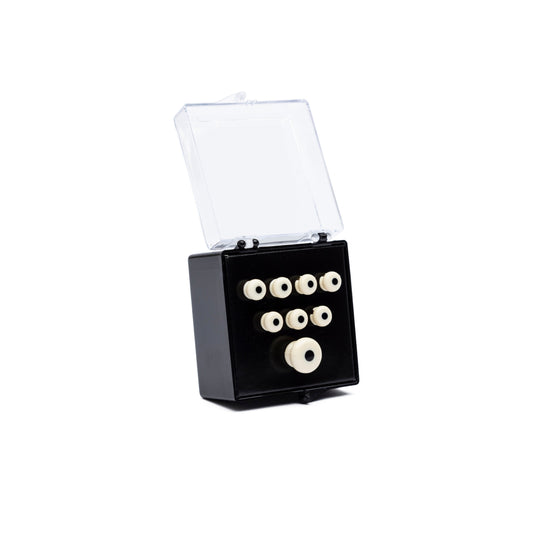 Martin Bridge and End Pin Set 28-Style, White with Black Inlay