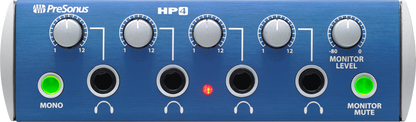 PreSonus® HP4 4-Channel Headphone Amplifier, Blue - Poppa's Music 