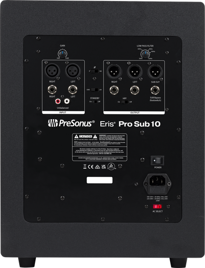 PreSonus® Eris® Pro Sub 10, Black - Poppa's Music 