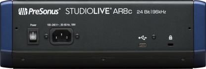 PreSonus® StudioLive® AR8c Analog Mixer, Blue - Poppa's Music 