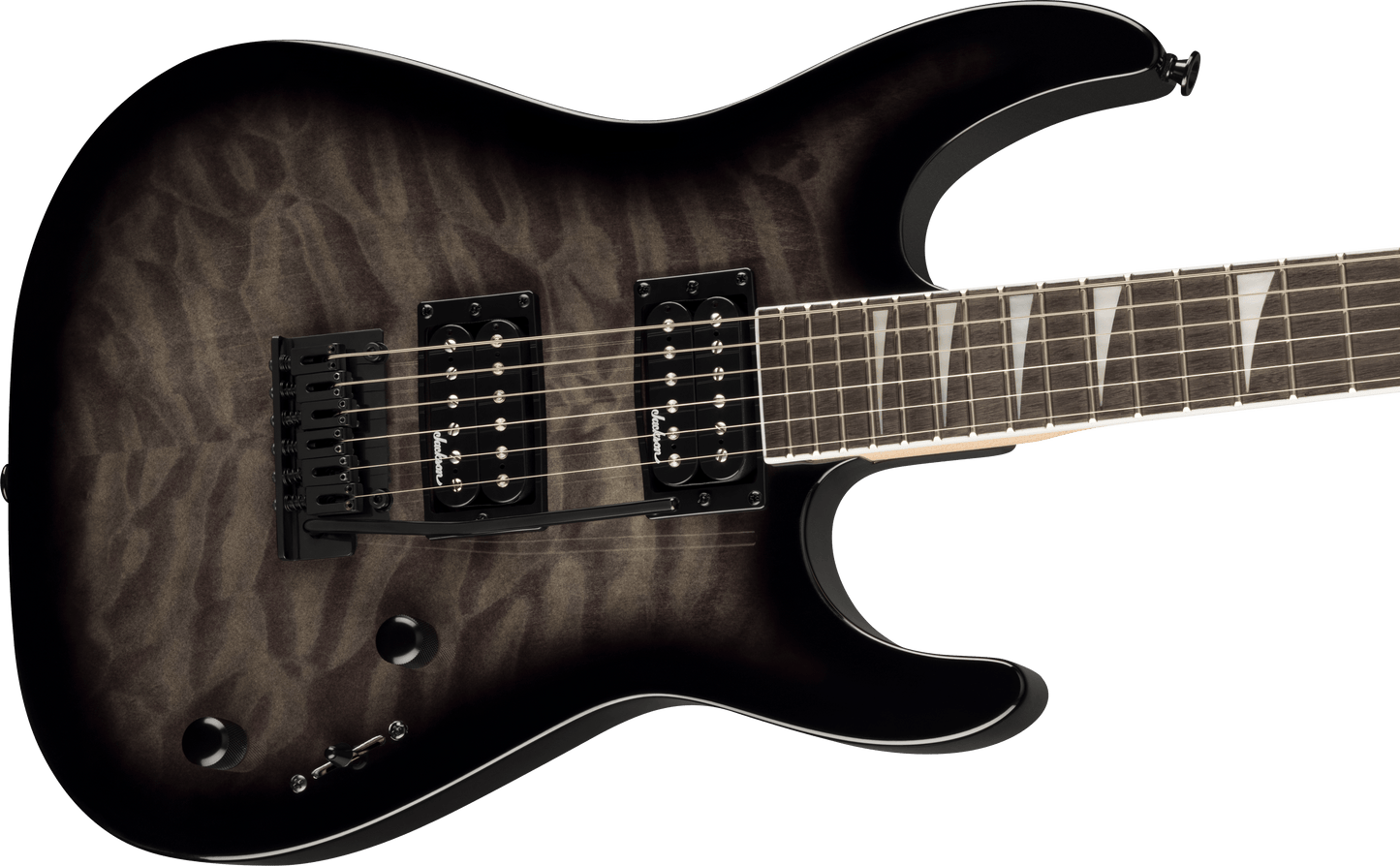 Jackson JS Series Dinky® JS20 DKQ 2PT, Amaranth Fingerboard, Transparent Black Burst 2910211585