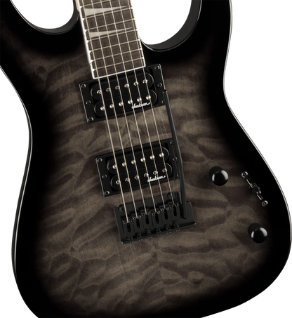 Jackson JS Series Dinky® JS20 DKQ 2PT, Amaranth Fingerboard, Transparent Black Burst 2910211585