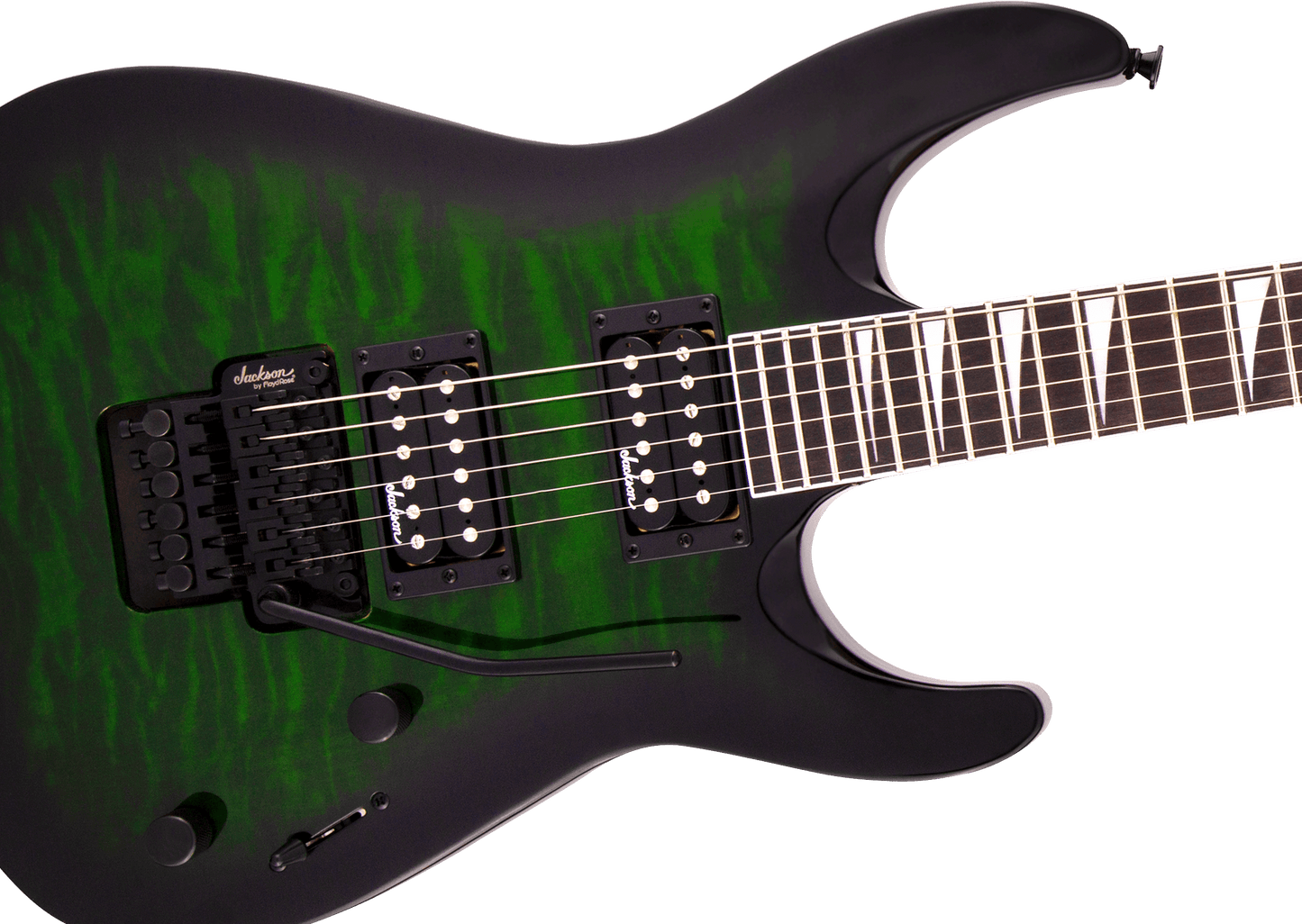 Jackson JS Series Dinky® Arch Top JS32Q DKA, Amaranth Fingerboard, Transparent Green Burst 2918804587