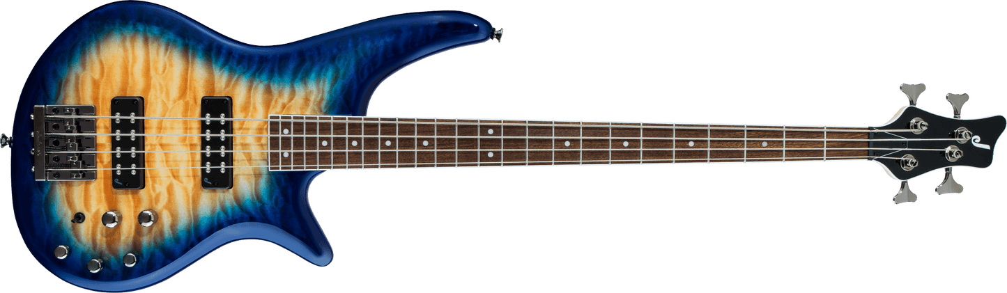 Jackson JS Series Spectra Bass JS3Q, Laurel Fingerboard, Amber Blue Burst 2919007558