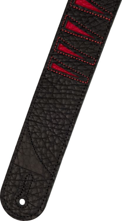 Jackson® Shark Fin Leather Strap, Black and Red, 2" 2995378002