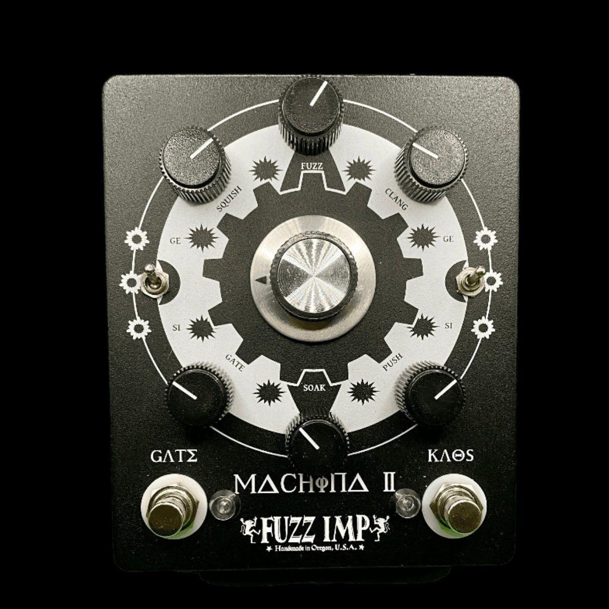 Fuzz Imp Machina II Deluxe Germanium Hybrid Fuzz Guitar Pedal Black Enclosure