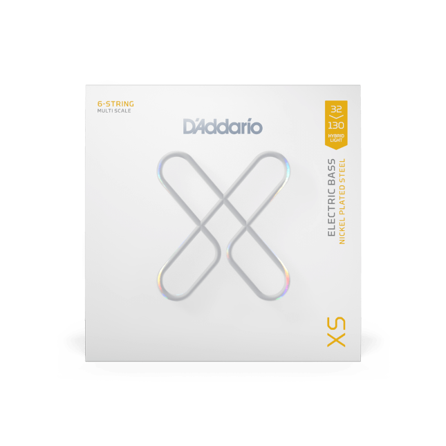 D'Addario 32-130 Hybrid Light 6-String, Multiscale, XS Nickel Bass Strings XSB32130MS