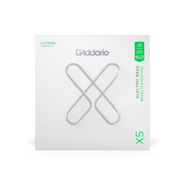 D'Addario 45-105 Regular Light Top/Medium Bottom, Long Scale, XS Nickel Bass Strings XSB45105