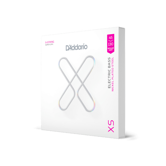 D'Addario 45-130 Regular Light 5-String, Super Long Scale, XS Nickel Bass Strings XSB45130SL