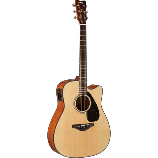 Yamaha FGX800C Acoustic Electric Folk Cutaway Guitar Solid Top - Natural
