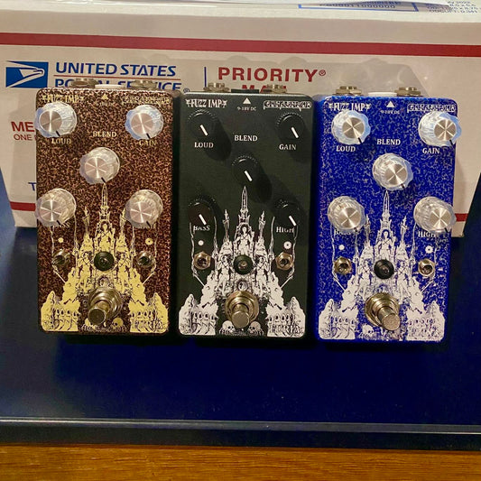 Fuzz Imp Furia Heavy Metal Distortion Pedal, Hammered Copper Enclosure