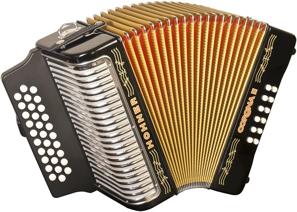Hohner Corona II 3500 G/C/F Diatonic Accordion Black Lacquered
