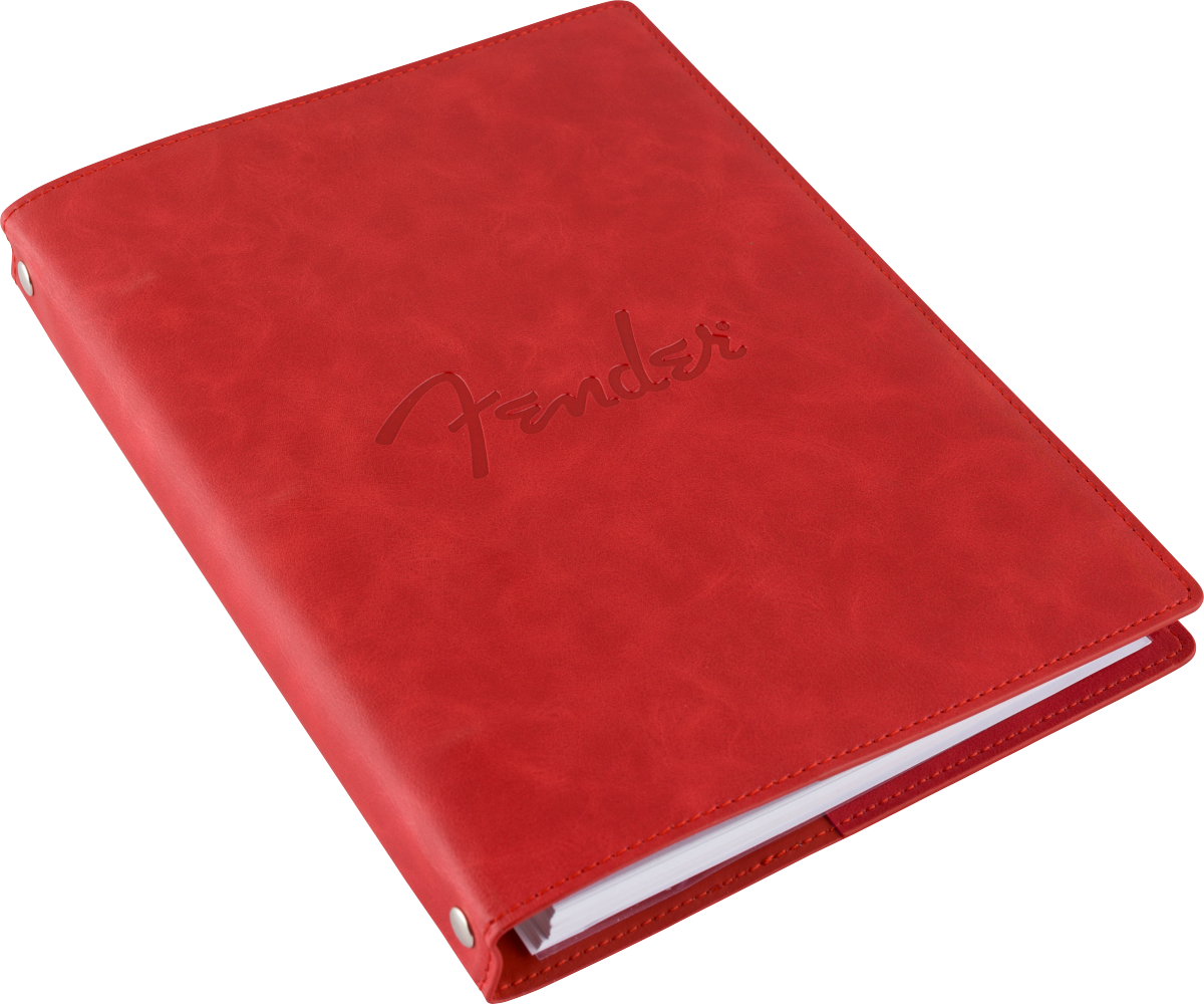 Fender™ Vegan Leather Music Note Book, Dakota Red