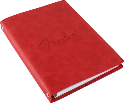 Fender™ Vegan Leather Music Note Book, Dakota Red