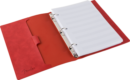 Fender™ Vegan Leather Music Note Book, Dakota Red