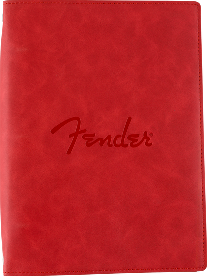 Fender™ Vegan Leather Music Note Book, Dakota Red