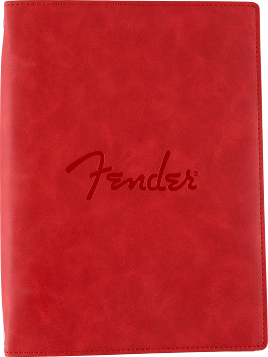 Fender™ Vegan Leather Music Note Book, Dakota Red
