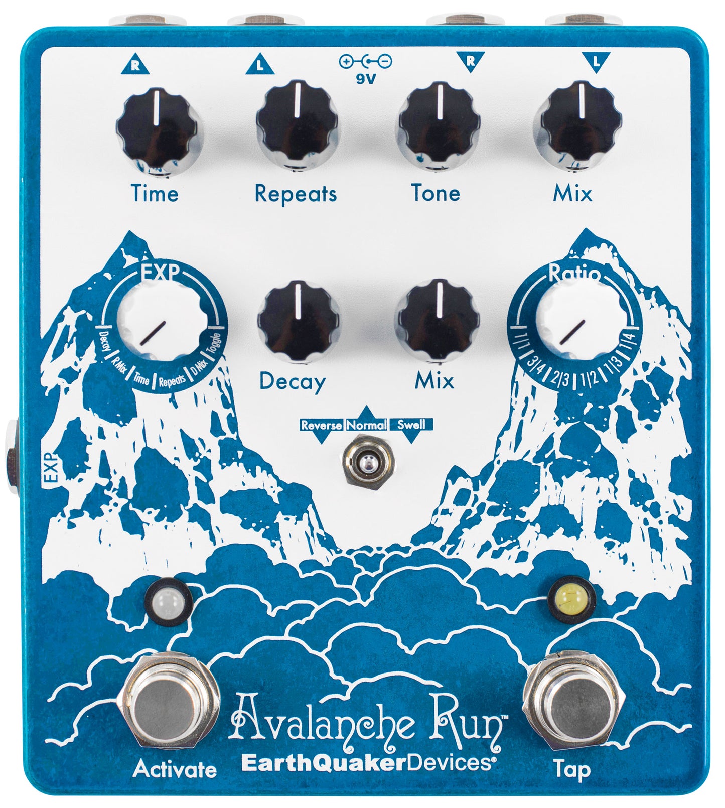 EarthQuaker Devices Avalanche Run Stereo Delay & Reverb with Tap Tempo V2 Effect Pedal