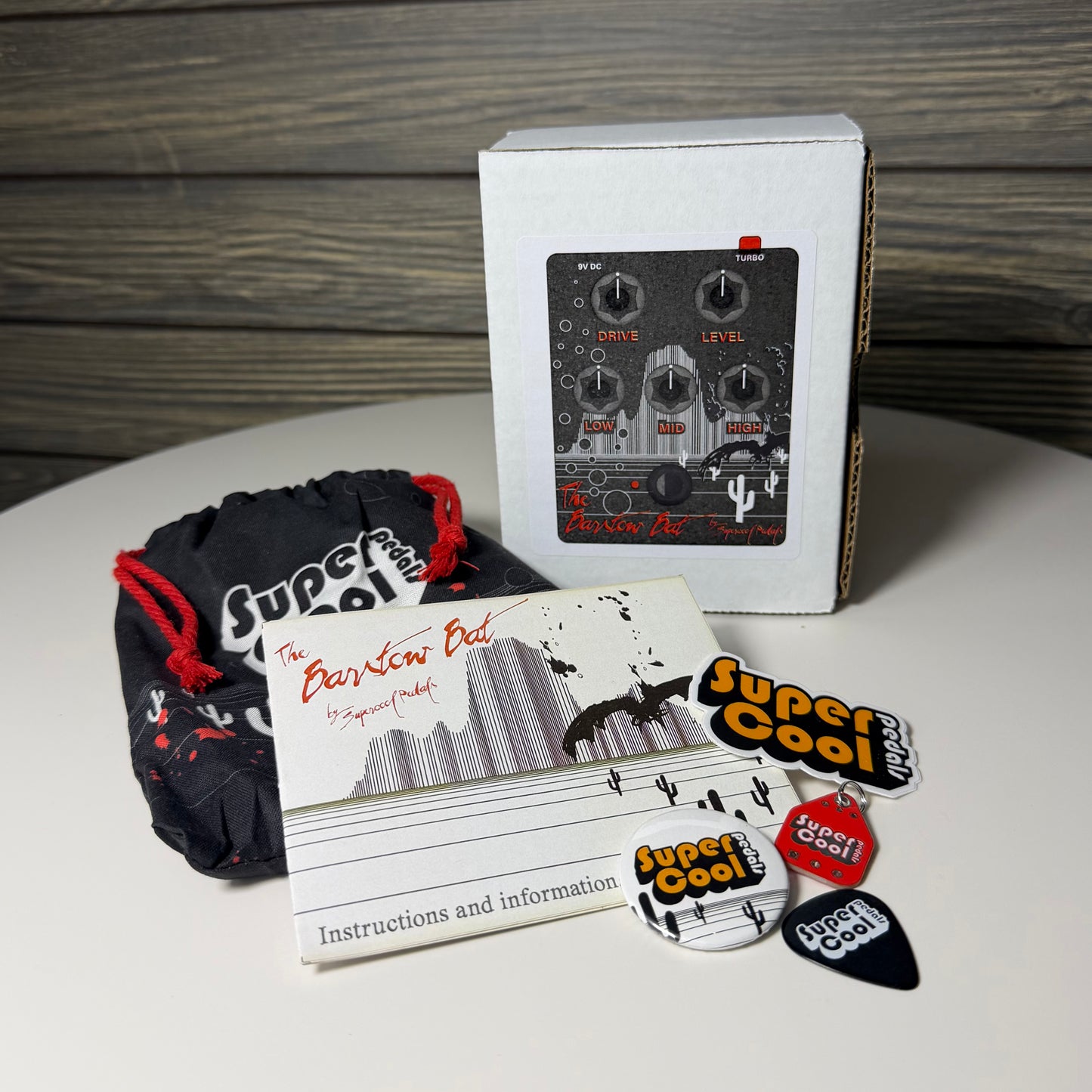 Supercool Pedals The Barstow Bat Distortion Pedal Dealer Black