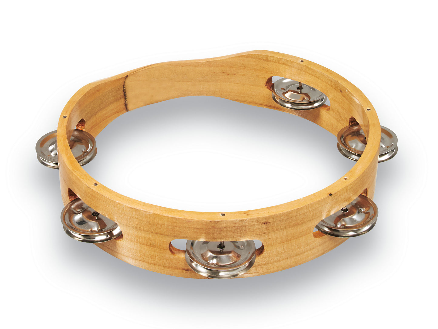 CP by Latin Percussion CP388 8" Handheld Single Row Tambourine - Steel Jingles