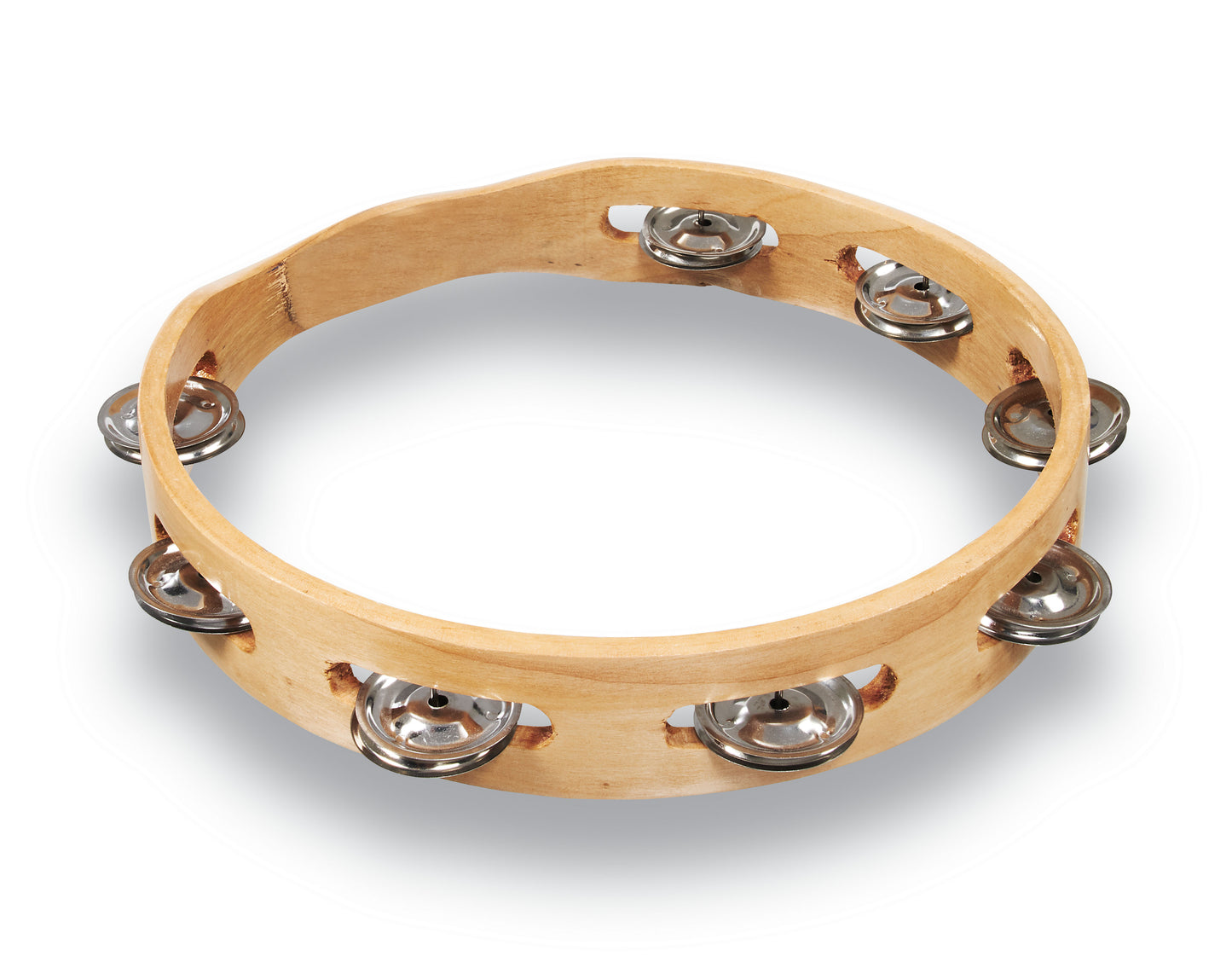 CP by Latin Percussion CP389 10" Handheld Single Row Tambourine - Steel Jingles