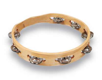 CP by Latin Percussion CP389 10" Handheld Single Row Tambourine - Steel Jingles