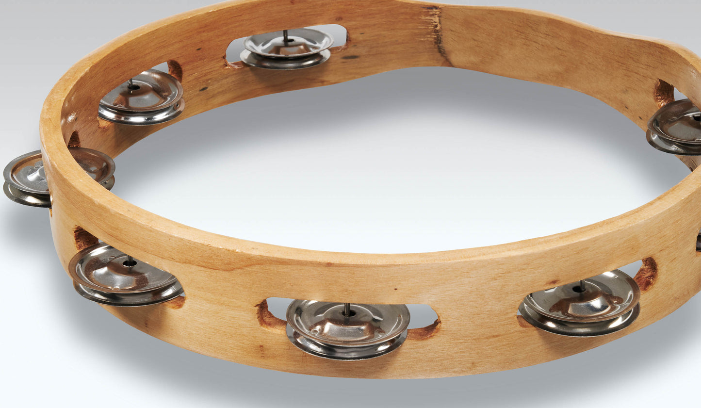 CP by Latin Percussion CP389 10" Handheld Single Row Tambourine - Steel Jingles