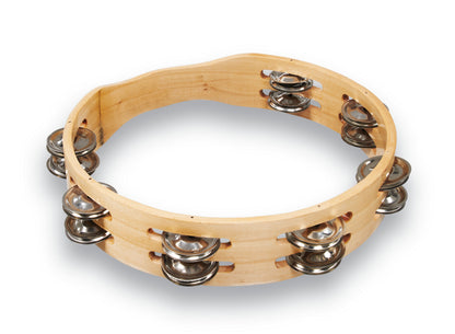 CP by Latin Percussion CP390 10" Handheld Double Row Tambourine - Steel Jingles