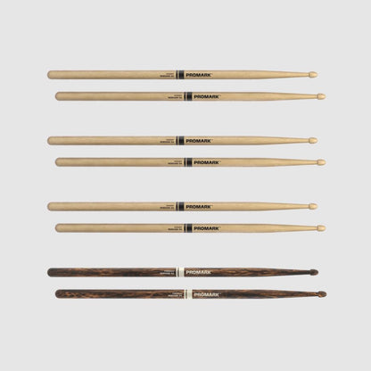 ProMark Rebound 5A Hickory Acorn Wood Drumsticks 4-Pack