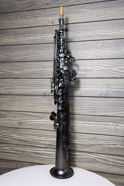 Cannonball Big Bell Stone Series Straight Soprano Sax Raven  - S5-B Ice B