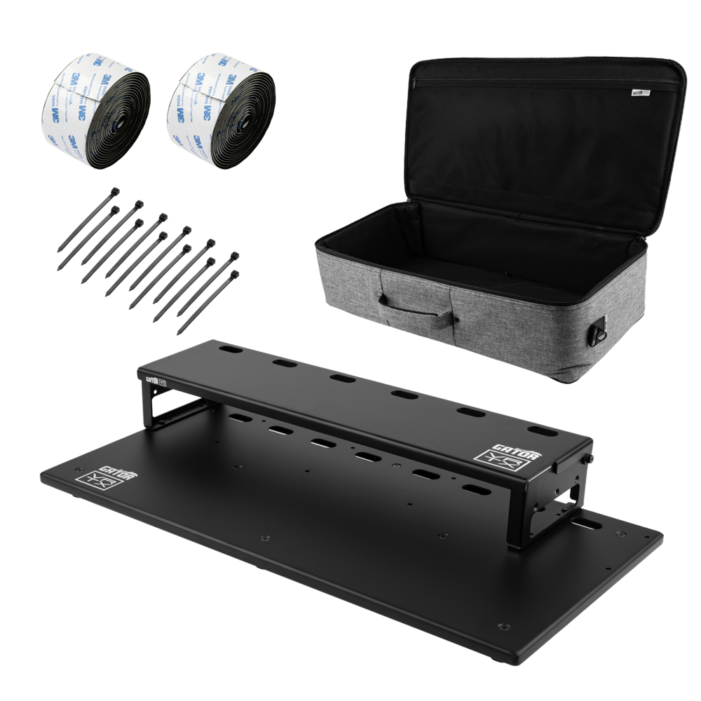 Vertex By Gator GV-TC2713R2-GB Tour Compact 27" x 13" Pedalboard & Riser w/ Padded Gig Bag