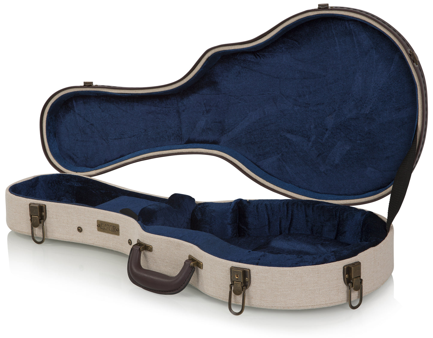 Gator Deluxe Wood Case for Mandolin; Journeyman Burlap Exterior (GW-JM MANDOLIN)