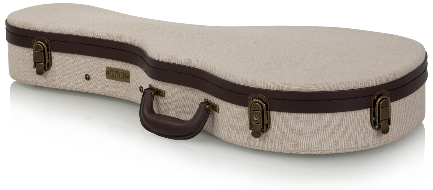 Gator Deluxe Wood Case for Mandolin; Journeyman Burlap Exterior (GW-JM MANDOLIN)
