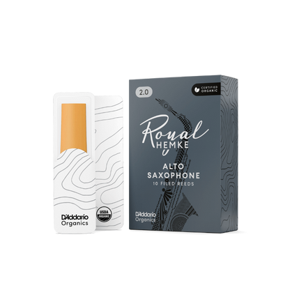 Royal Hemke Organic Alto Saxophone Reeds, Strength 2.0, 10-pack