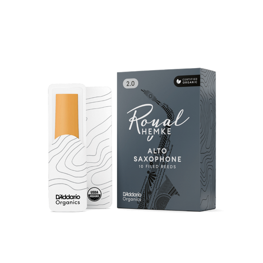 Royal Hemke Organic Alto Saxophone Reeds, Strength 2.5, 10-pack