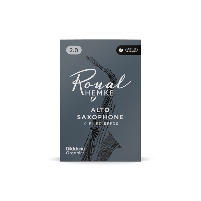 Royal Hemke Organic Alto Saxophone Reeds, Strength 2.0, 10-pack