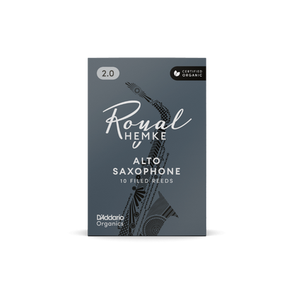 Royal Hemke Organic Alto Saxophone Reeds, Strength 2.0, 10-pack