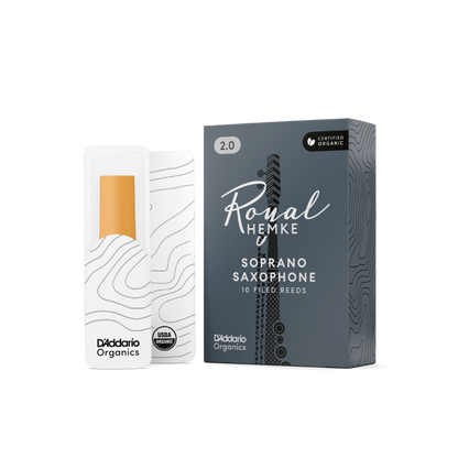 Royal Hemke Organic Soprano Saxophone Reeds, Strength 3.0, 10-pack