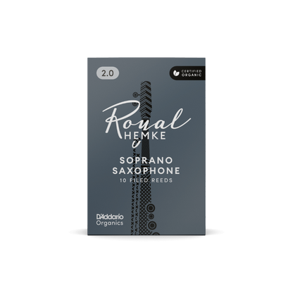 Royal Hemke Organic Soprano Saxophone Reeds, Strength 3.0, 10-pack