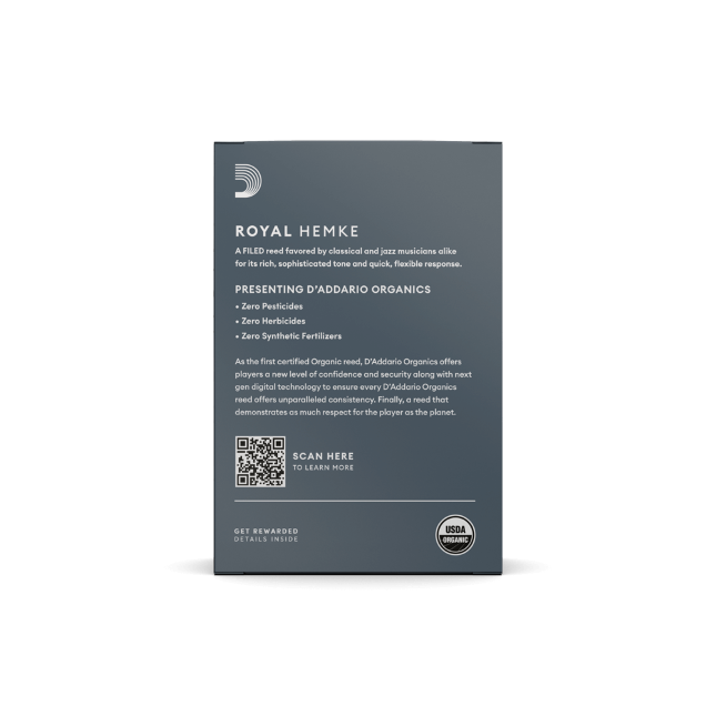 Royal Hemke Organic Soprano Saxophone Reeds, Strength 3.0, 10-pack