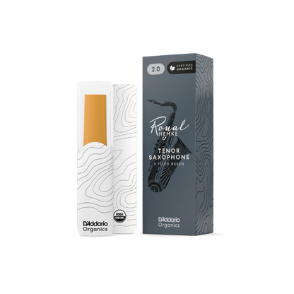 Royal Hemke Organic Tenor Saxophone Reeds, Strength 2.0, 5-pack