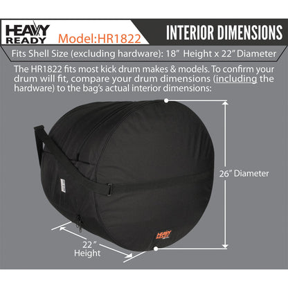 ProTec Drum Bag, Kick 18 x 22” – Heavy Ready HR1822